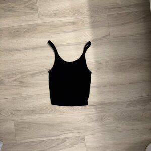 Black Cropped Tank Top